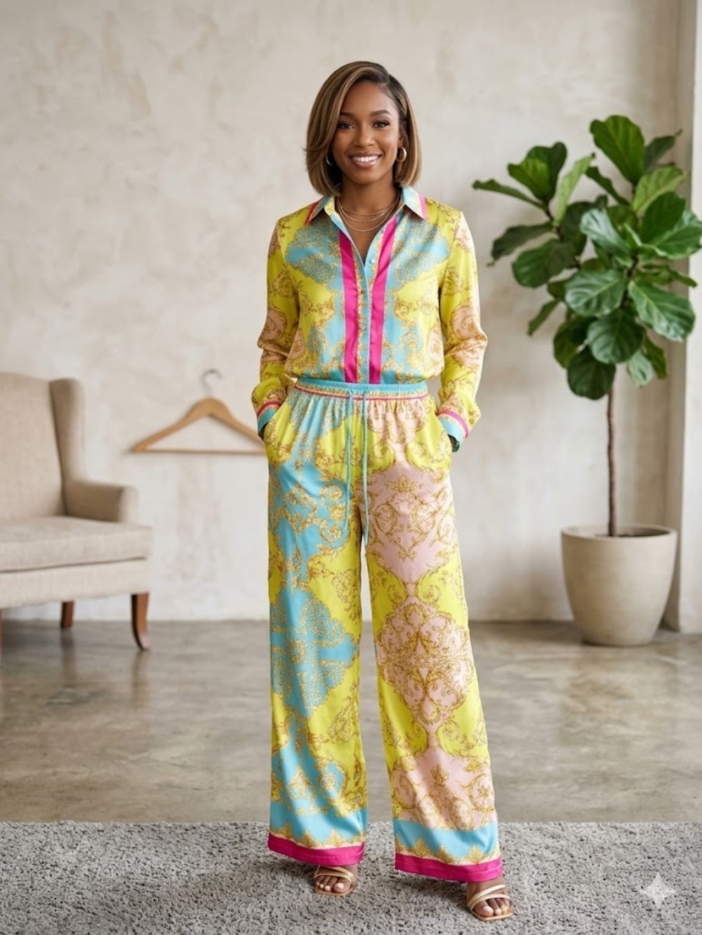 Endless Moon 2 Piece Resort Wear Vacation Set, Large